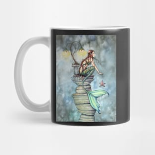 Mermaid's Perch Fantasy Mermaid Art by Molly Harrison Mug